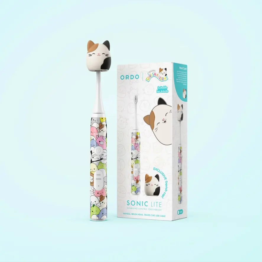 Ordo Sonic Kids Rechargeable Electric Toothbrush - Squishmallows Cam & Squad