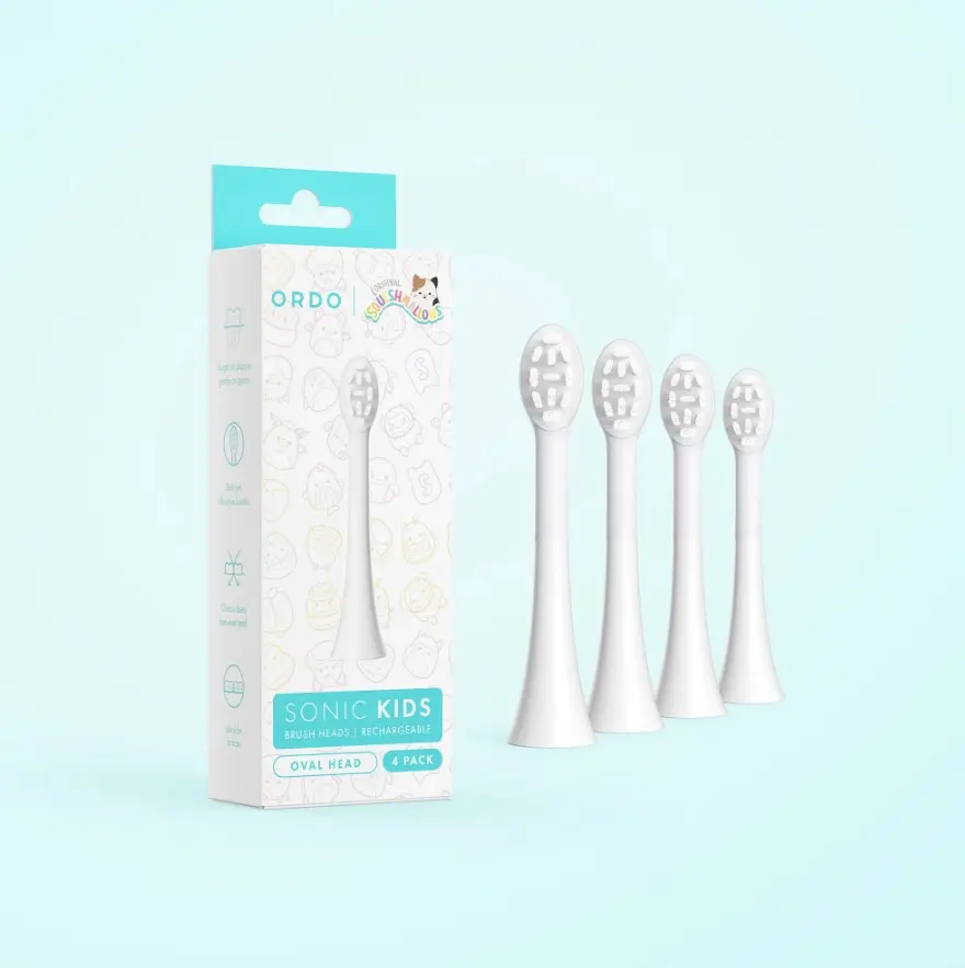Ordo Sonic Kids Rechargeable Toothbrush Refill Heads - 4 Pack