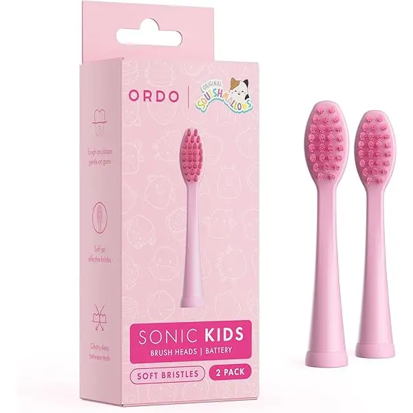 Ordo Sonic Kids Battery Toothbrush Refill Heads Pink