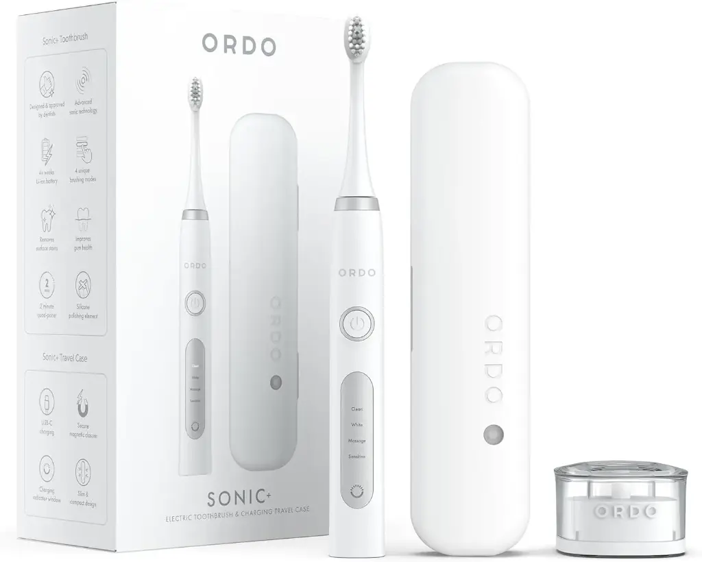 Ordo Sonic + & Charging Travel Case Silver White