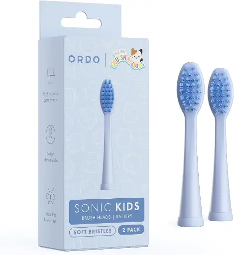 Ordo Sonic Kids Battery Toothbrush Refill Heads Blue