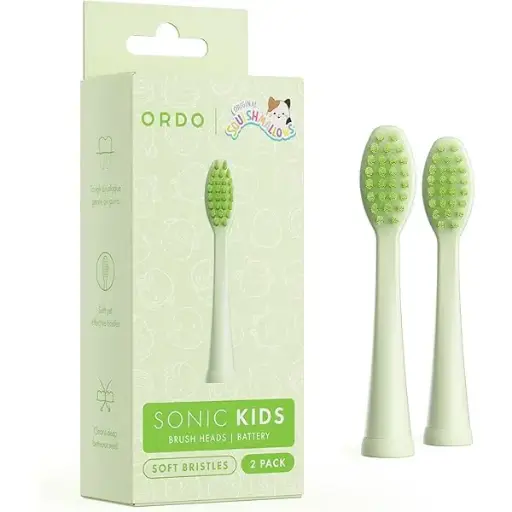 Ordo Sonic Kids Battery Toothbrush Refill Heads Green