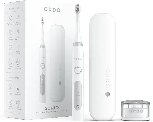 Ordo Sonic + & Charging Travel Case Silver White